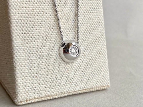 Dotty Solid White Gold 1ct Lab Diamond Pendant, Something Special