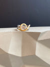 Silver And Gold Swirl Ring