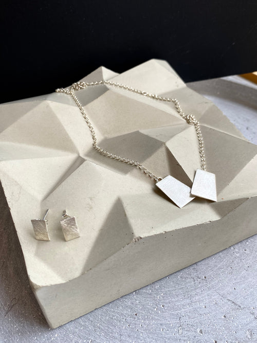 Geometric Simple Silver Necklace