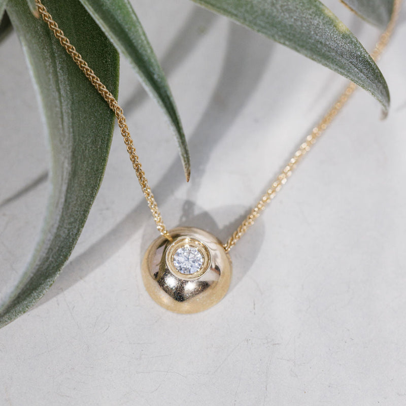 Dotty Solid Gold 1ct Lab Diamond Pendant, Something Special