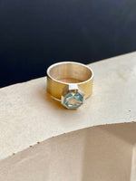 Chunky Silver And Gold Topaz Ring