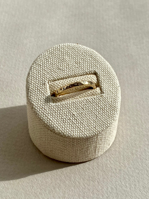 Gold Diamond Scatter Ring
