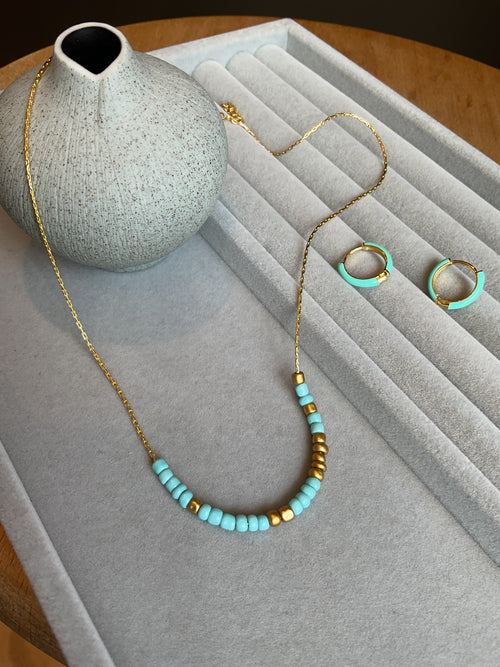 Turquoise and Gold Necklace