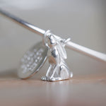 Moongazing Hare Silver Bangle - Guess How Much I Love You Collection