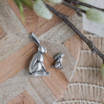Little Nutbrown Hare and Big Nutbrown Hare Pewter Mini Character Sculpture - Guess How Much I Love You Collection
