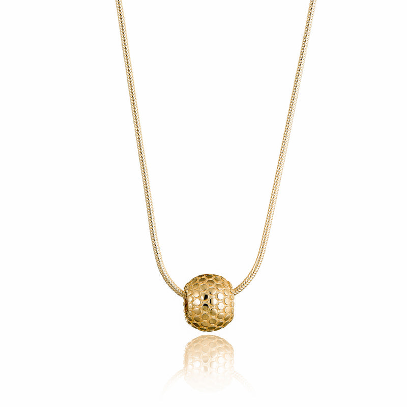 Dotty Solid Gold Bead Necklace