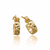 Softy Textured Gold Hoop Earrings