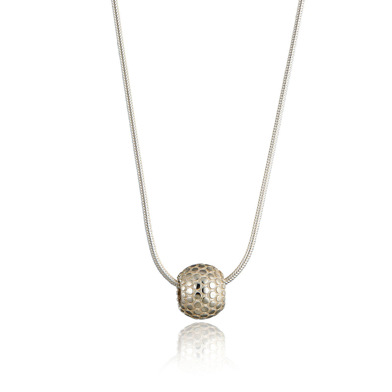 Dotty Solid silver Bead Necklace