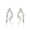 Coral Drop Silver Statement Earrings