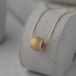 Dotty Solid Gold Bead Necklace
