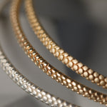 Dotty Textured Gold Classic Bangle