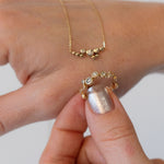 Dotty Solid Gold Organic Diamond Necklace