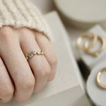 Dotty Gold Organic Eternity Style  Ring