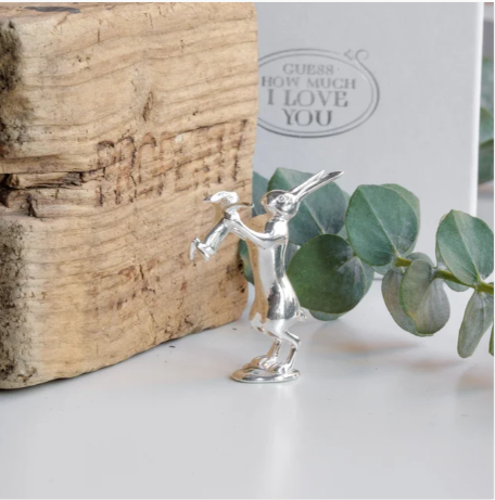 ‘I Love You Up To Your Toes’ Solid Silver Mini Character Hare Sculpture - Guess How Much I Love You Collection