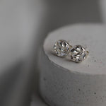 Softy Textured Sterling Silver Stud Earrings