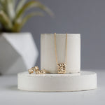 Softy Collection Gold Textured Cushion Pendant