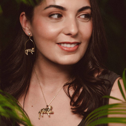 Clouded Leopards Triangle Hoops