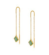MELROSE PLACE GREEN AVENTURINE THREADER EARRINGS