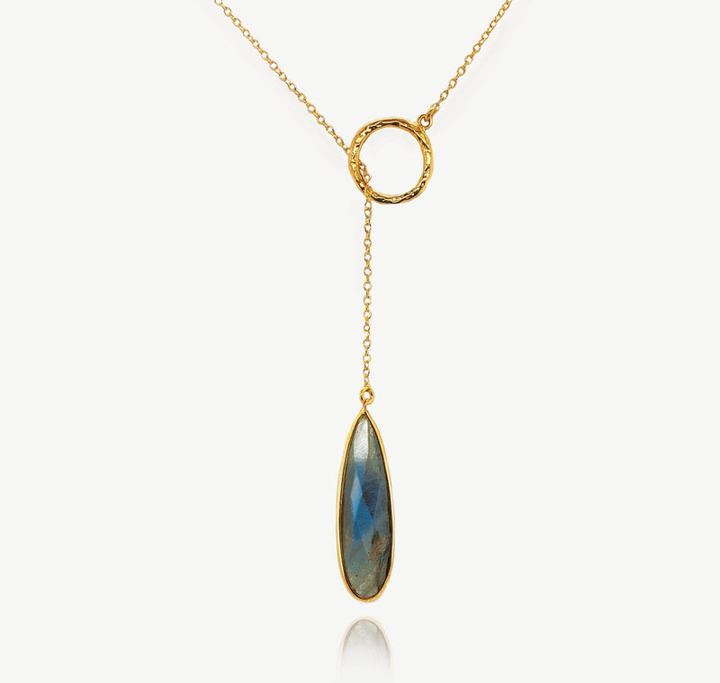 Rainforest Labradorite Lariat Necklace