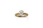 Claw Set Dotty Band with 1ct  Oval LAB diamond
