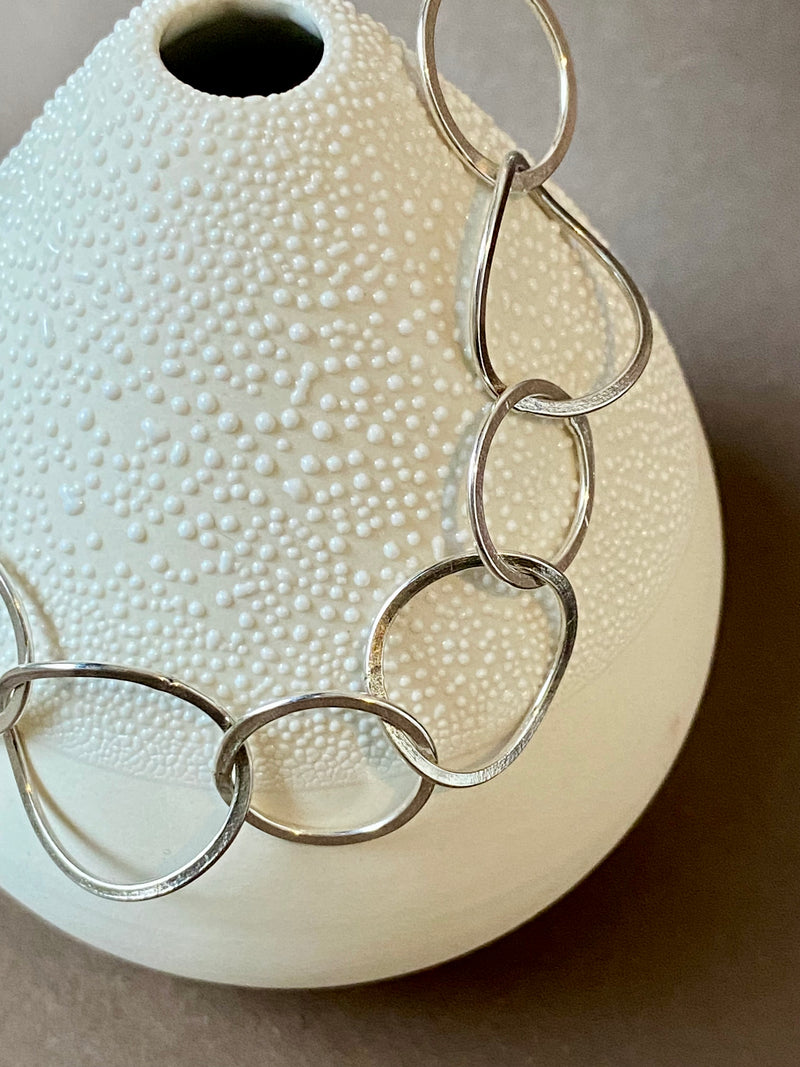 Multi-circle Silver Necklace