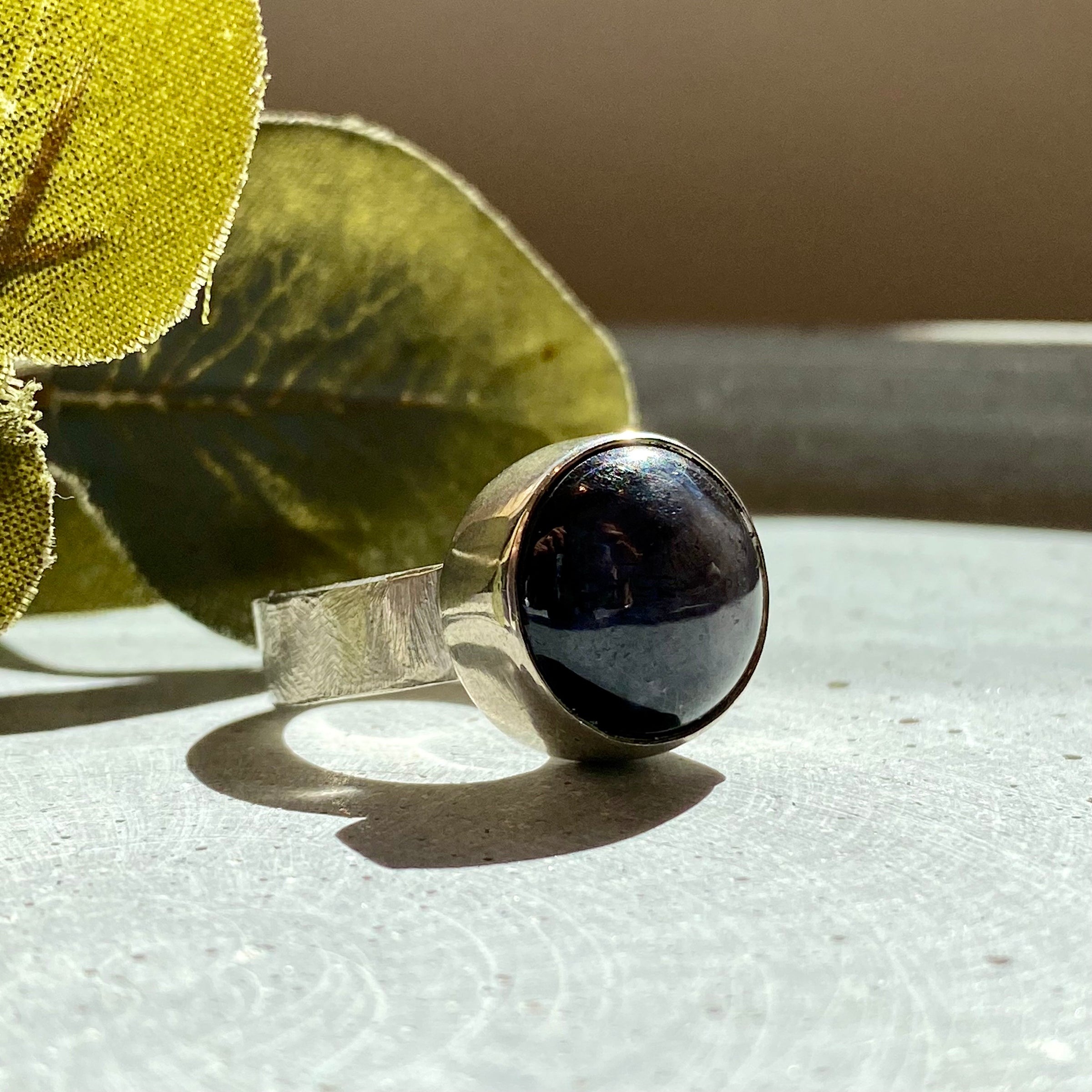 Silver Star Sapphire Ring BOO Jewellery