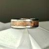 Flat Titanium Ring With Wood Inlay