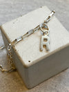 Letter ‘R’ On Delicate Paperchain Bracelet