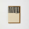 Painted stripe black and cream happy birthday card