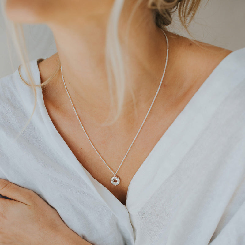 Mini Silver Barnacle Necklace