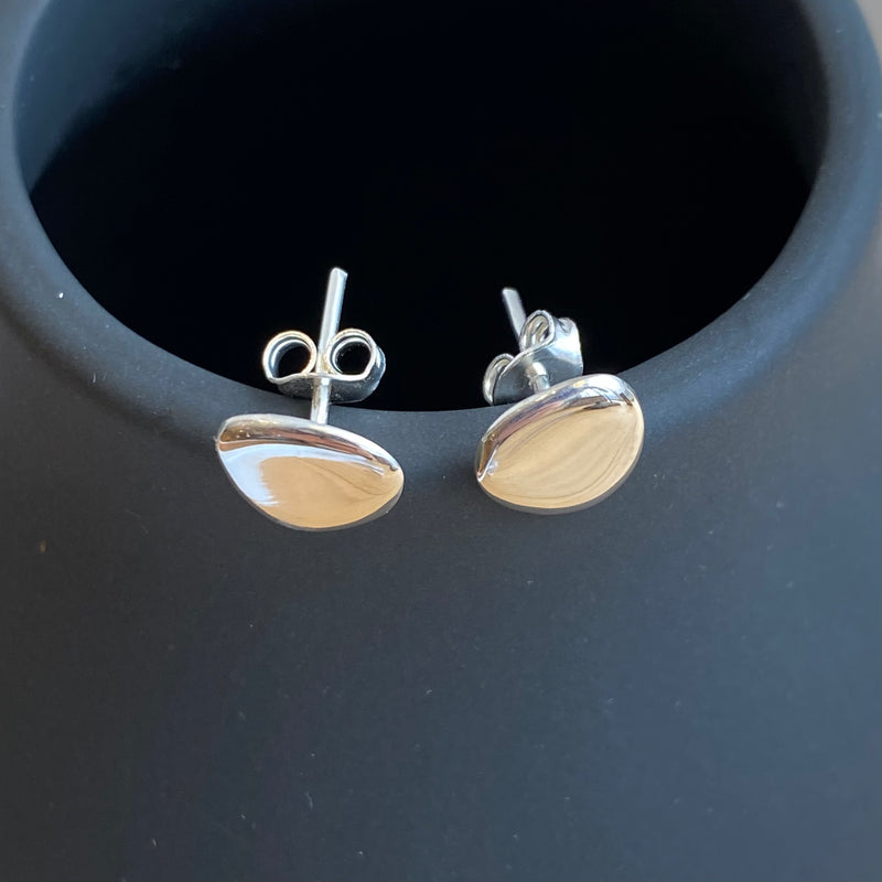 Artic Silver Stone Stud Earrings