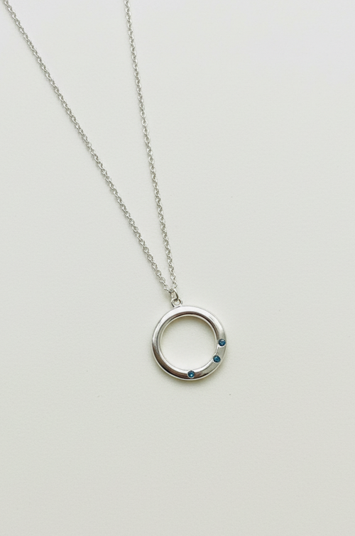 Circle Of Life Triple Sapphire Pendant