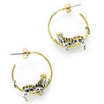 Clouded Leopard Hoop Earring