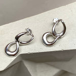 Silver Interlinking Earrings