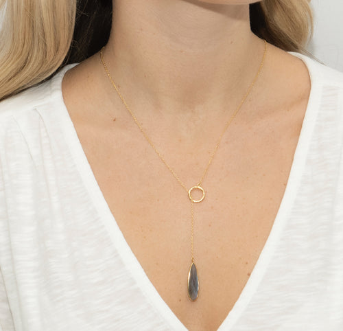 Rainforest Labradorite Lariat Necklace