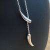 Thorn Lariat Silver Necklace