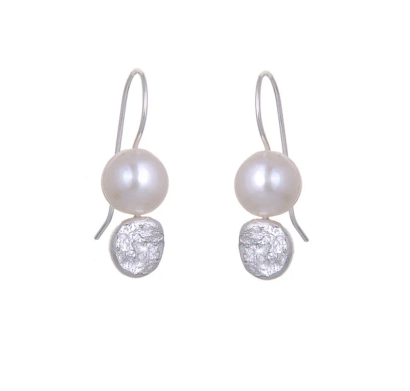 Pearl Moondot Drop Earrings