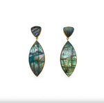 PALM LABRADORITE MARQUISE EARRINGS