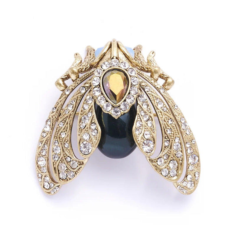 Moth Brooch Tahiton Pearl