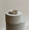 Dotty Textured Thick Silver Grey Old-Cut Diamond Ring