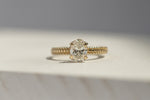 Claw Set Dotty Band with 1ct  Oval LAB diamond