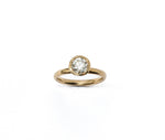 Contemporary Simple Round Solitaire with 1ct Lab Diamond