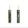 MIDNIGHT IN MANHATTAN LABRADORITE BAR EARRINGS