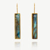 Midnight In Manhattan Labradorite Drop Bar Earrings