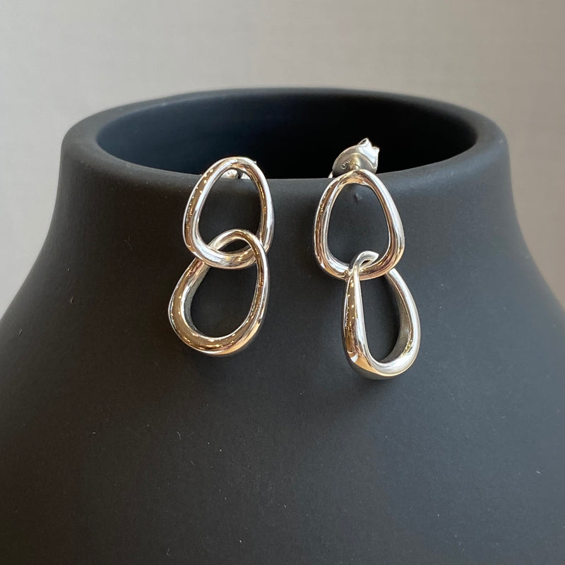 Silver Chain Drop Earrings