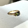 Green Tourmaline Gold Ring