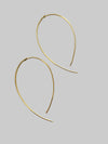 Brushed Gold Curve Earrings
