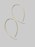 Brushed Gold Curve Earrings