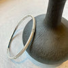 Dotty Textured Silver Classic Bangle With Grey Diamonds
