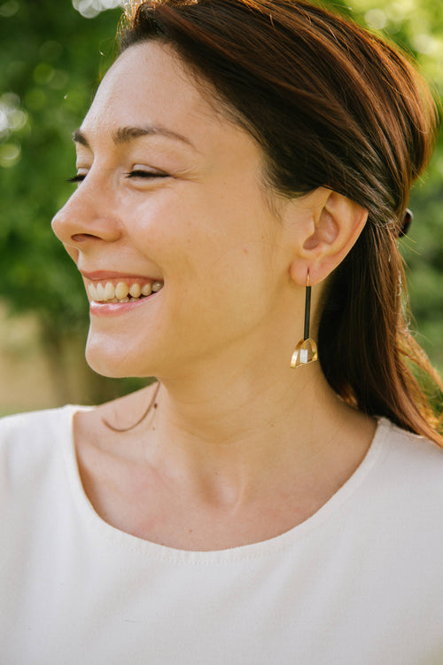 Monochrome Collection | Brass Arch Earrings